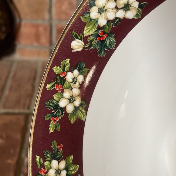 Sakura Spendor Burgundy Side Vegetable Serving Bowl - Picture 3 of 5